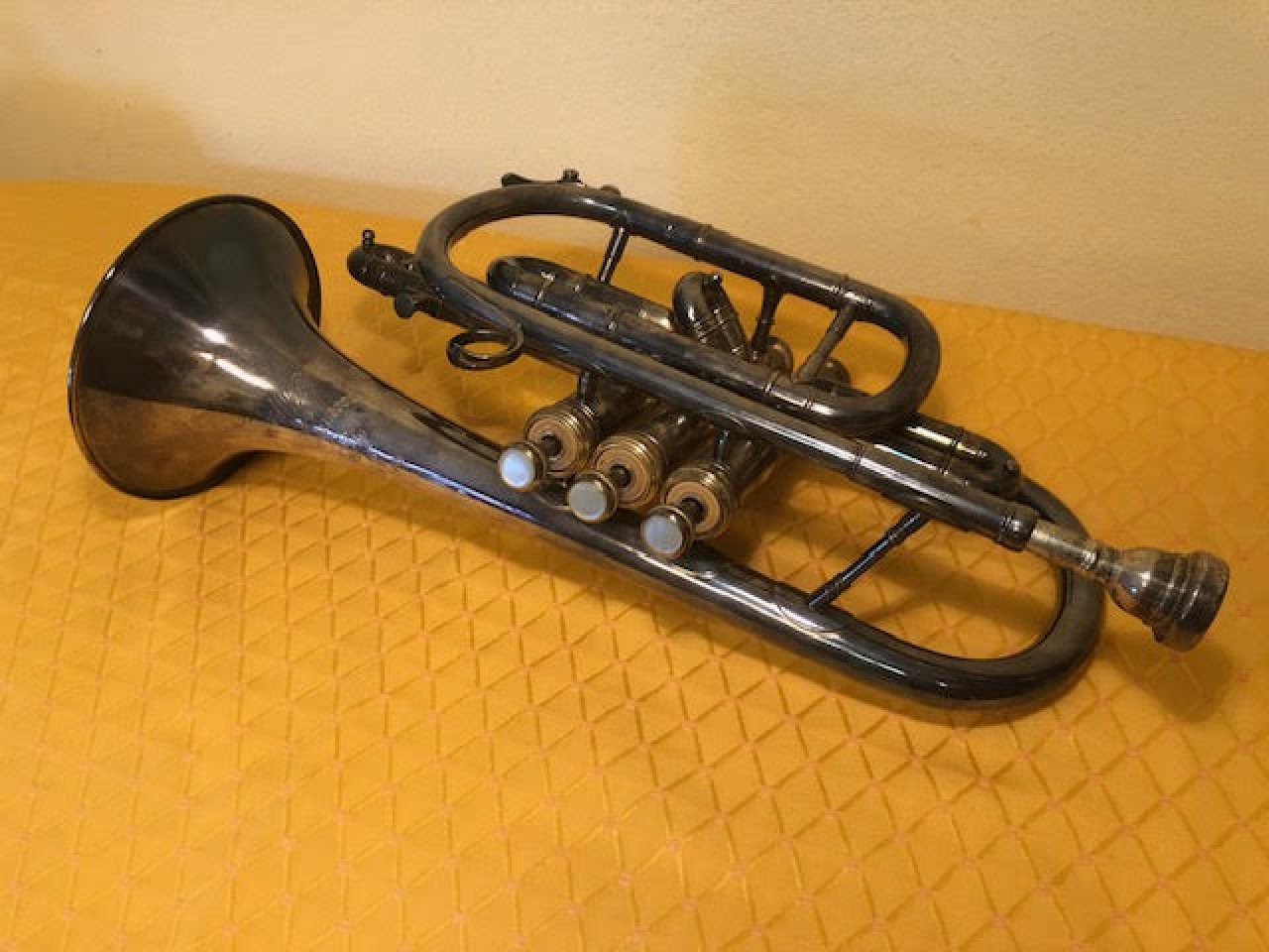 1 trompa , instrumento de viento