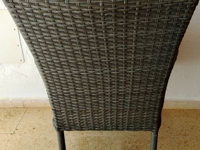 1 Silla de Poliratán Gris