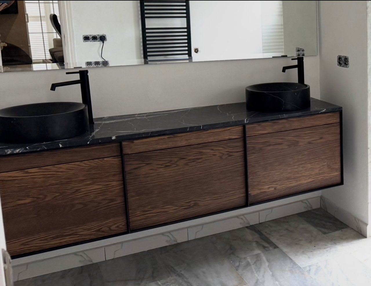 2 Marble Above-Counter Washbasins, Like New