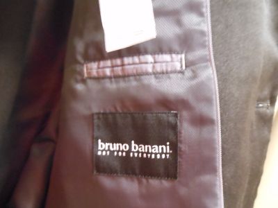 2 Bruno Banani Herren-Anzüge Gr. 52, schwarz und blau, gereinigt