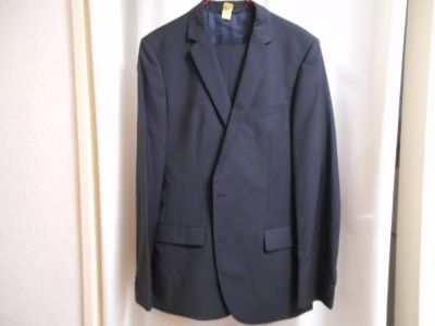 2 Bruno Banani Herren-Anzüge Gr. 52, schwarz und blau, gereinigt
