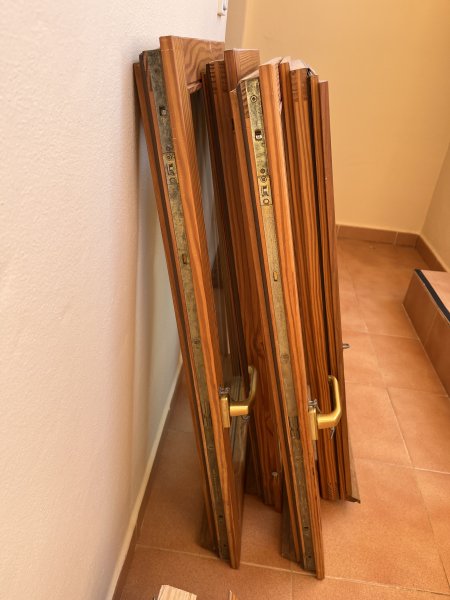 2 Doppelflügel-Fenster 120x100cm