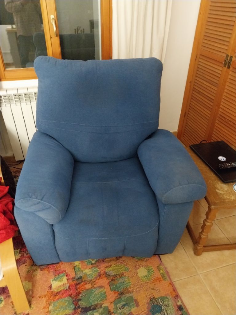 2 elektr. , blaue TV/-Ruhesessel