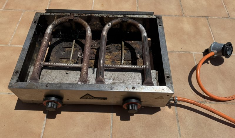 2-flammiger Gas-Grill/Bratfläche für Außenküche oder Gastronomie
