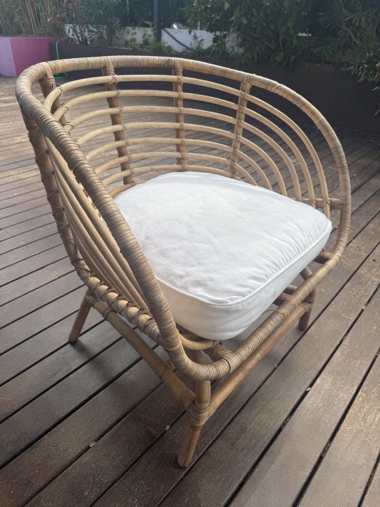 2 Gartenstühle mit Kissen