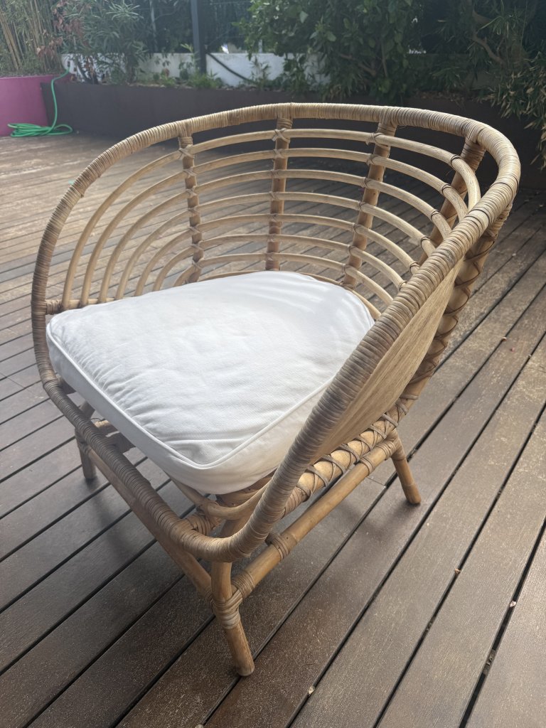 2 Gartenstühle mit Kissen