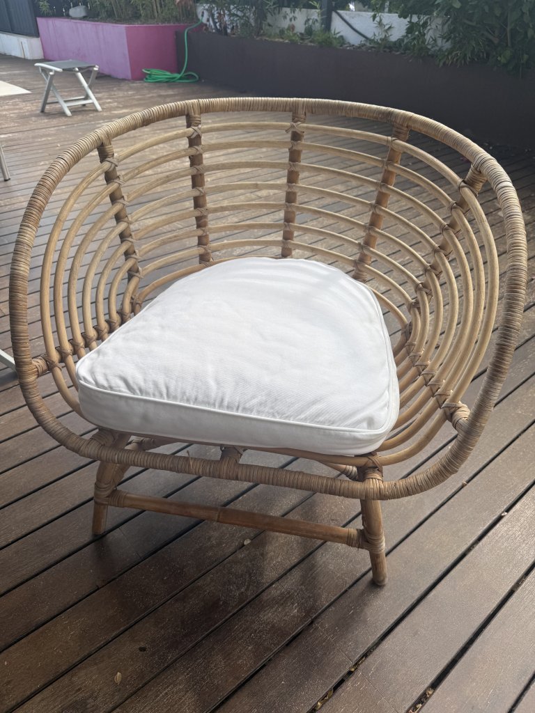2 Gartenstühle mit Kissen