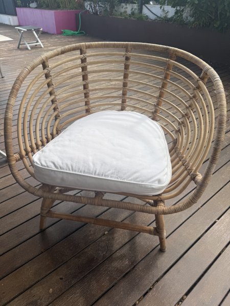 2 Gartenstühle mit Kissen