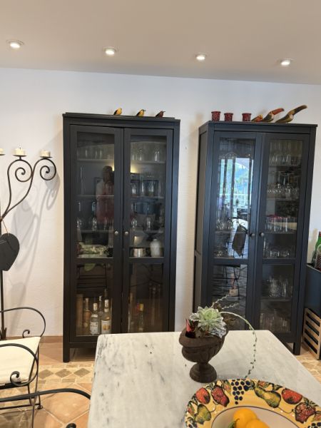 2 glass display cabinets for sale