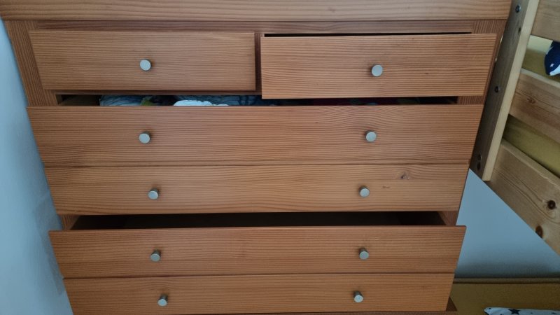 2 identical brown dressers
