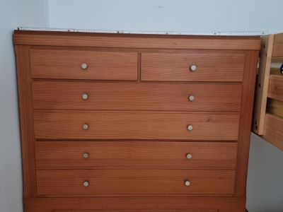 2 identical brown dressers