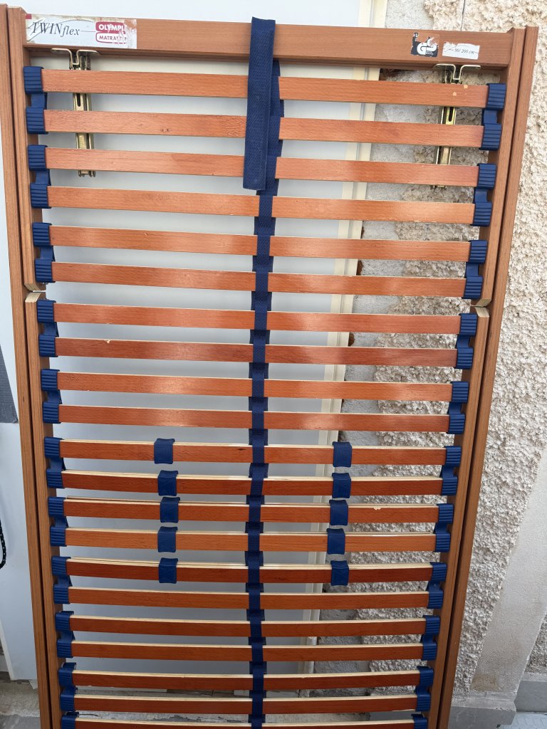2 hochwertige Federholz-Lattenroste 90 x 200 cm - Olympia Twinflex