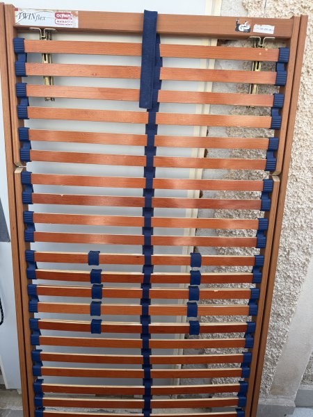 2 hochwertige Federholz-Lattenroste 90 x 200 cm - Olympia Twinflex