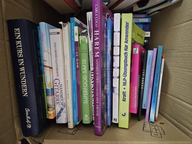 2 Kisten deutsche Bücher: Romane, Thriller & Sachbücher
