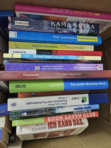 2 Kisten deutsche Bücher: Romane, Thriller & Sachbücher