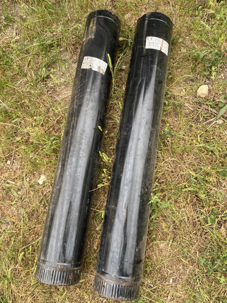 2 Ofenrohre schwarz