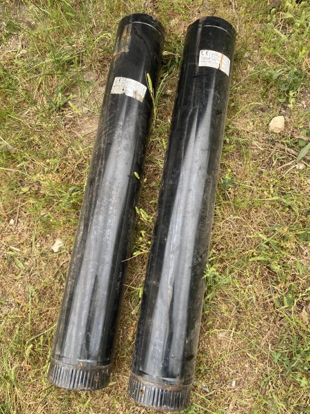2 Ofenrohre schwarz