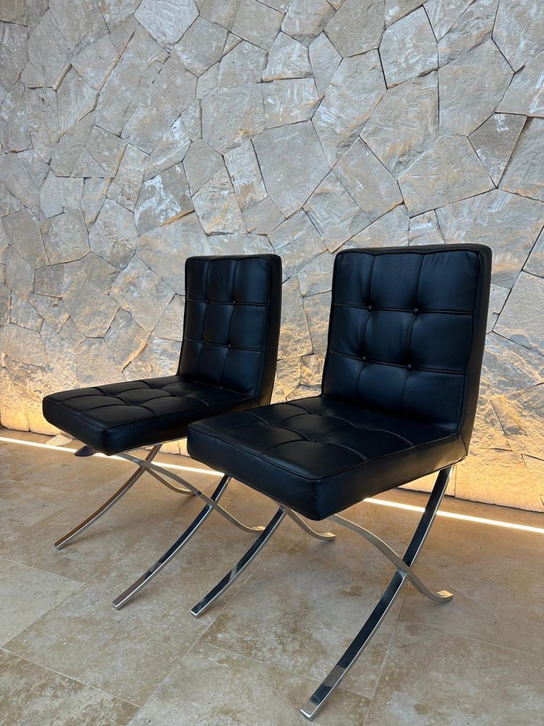2  schöne Stühle im Bauhaus-Stil / Barcelona-chair