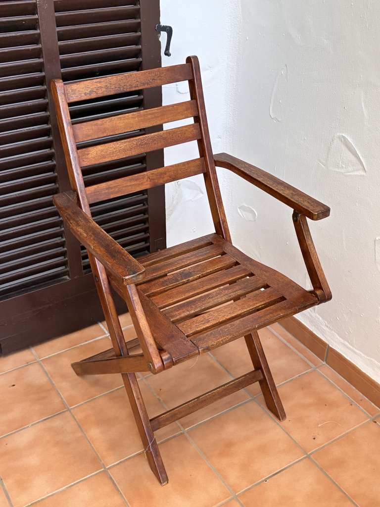 2 Teak Stühle klappbar
