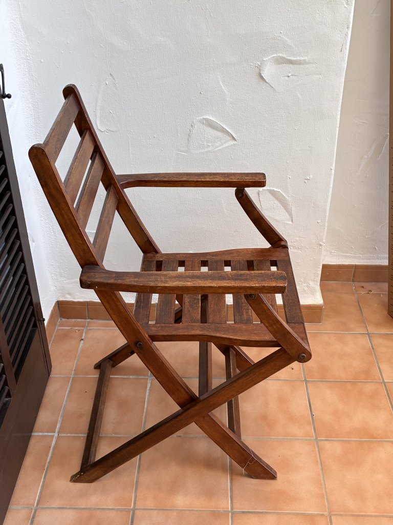 2 Teak Stühle klappbar