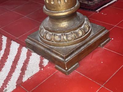 2 columnas de madera maciza