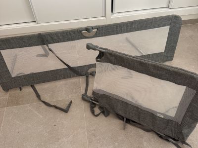 2 x Hauck Sleep N Safe Plus XL bed rail 150x50 cm grey