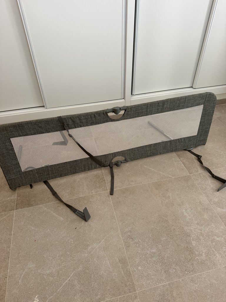 2 x Hauck Sleep N Safe Plus XL bed rail 150x50 cm grey