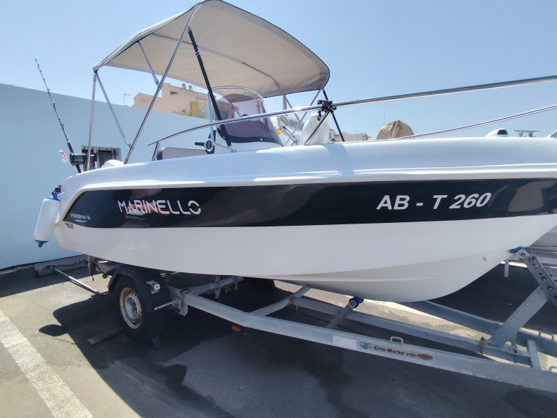 2023 Marinello Fisherman 16 + Motor Honda BF80 + Trailer 1300kg Motorboot Angelboot