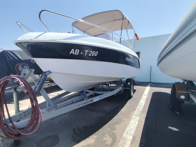 2023 Marinello Fisherman 16 + Motor Honda BF80 + Trailer 1300kg Motorboot Angelboot