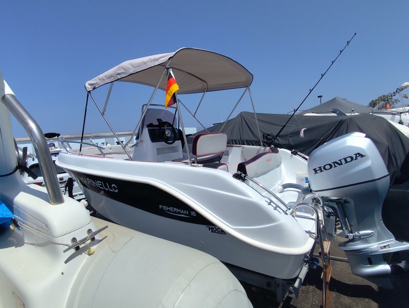 2023 Marinello Fisherman 16 + Motor Honda BF80 + Trailer 1300kg Motorboot Angelboot