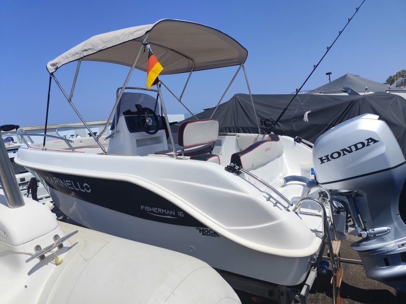 2023 Marinello Fisherman 16 + Motor Honda BF80 + Trailer 1300kg Motorboot Angelboot