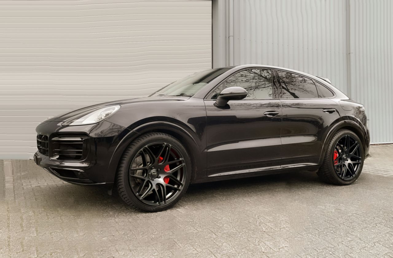 22 Zoll Alufelgen Felgen Porsche Cayenne 92A 9YA + Coupe GTS Turbo 4S NEU seidenglanz schwarz