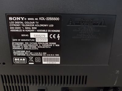 22 Zoll Fernseher Sony KDL-22S5500 BRAVIA LCD-TV 22" HD ready Schwarz