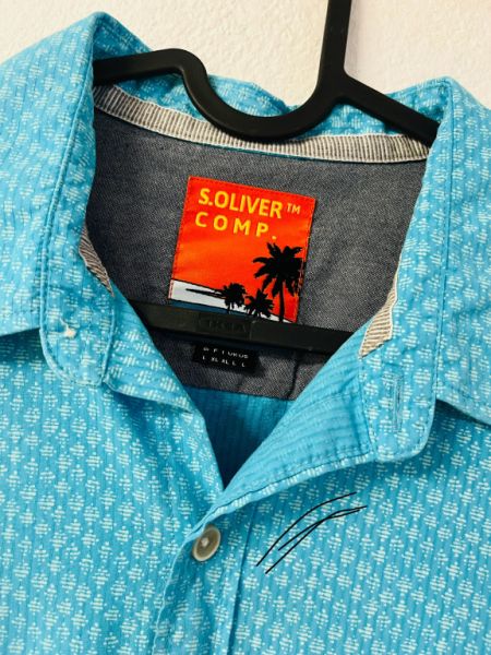 2er Set S. Oliver Kurzarmhemden, Größe L – Top-Zustand!