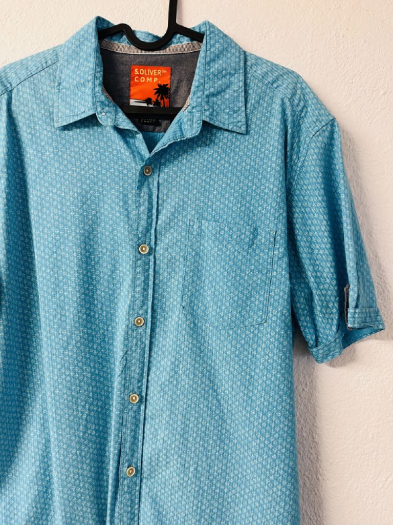 2er Set S. Oliver Kurzarmhemden, Größe L – Top-Zustand!