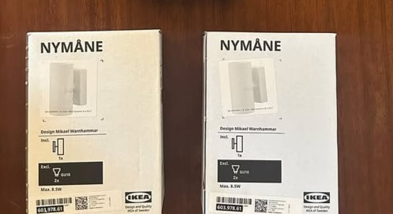 2x IKEA NYMÅNE apliques de pared