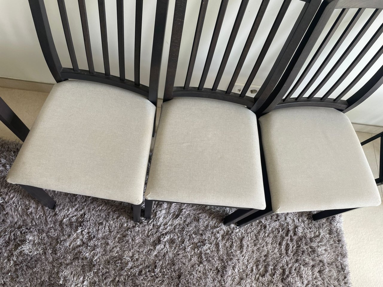 3 x IKEA EKEDALEN Stuhl dunkelbraun - gepolstert - passend zu Ausziehtisch