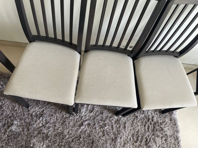 3 x IKEA EKEDALEN Stuhl dunkelbraun - gepolstert - passend zu Ausziehtisch