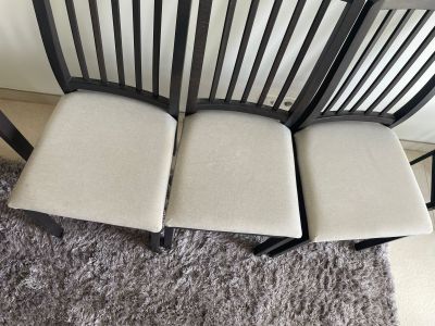 3 x IKEA EKEDALEN Stuhl dunkelbraun - gepolstert - passend zu Ausziehtisch