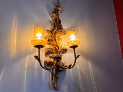 4 old wall lamps