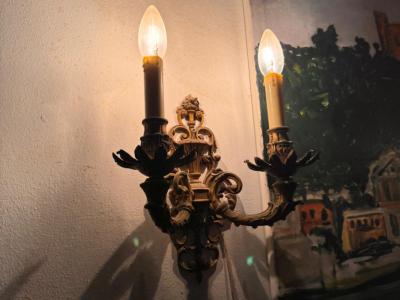 4 old wall lamps