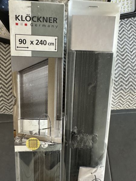 4 Anthracite Aluminum Roller Blinds, New