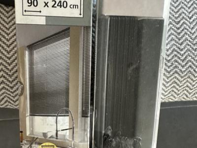 4 Anthracite Aluminum Roller Blinds, New