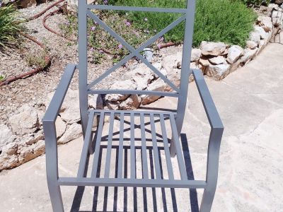 4 Gartenstühle (Alu) mit Polstern, stabil, leicht, stapelbar, Polster waschbar