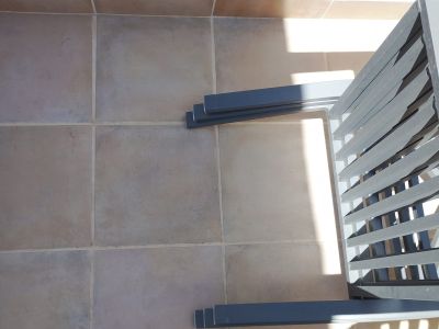 4 Gartenstühle (Alu) mit Polstern, stabil, leicht, stapelbar, Polster waschbar