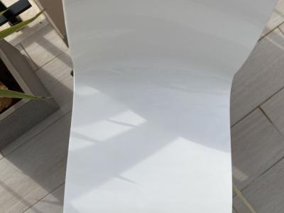 4 Hochwertige Esszimmer-/Küchenstühle weiß/rauchglas