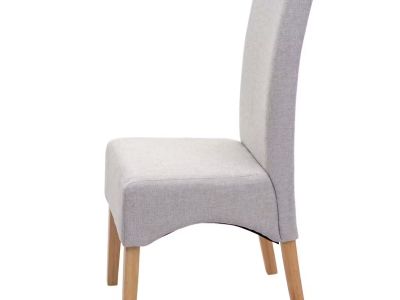 4 Neue Esszimmerstühle in Textil in beige