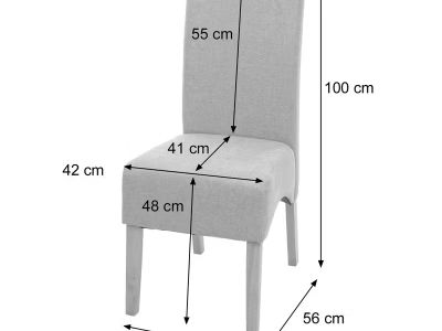 4 Neue Esszimmerstühle in Textil in beige