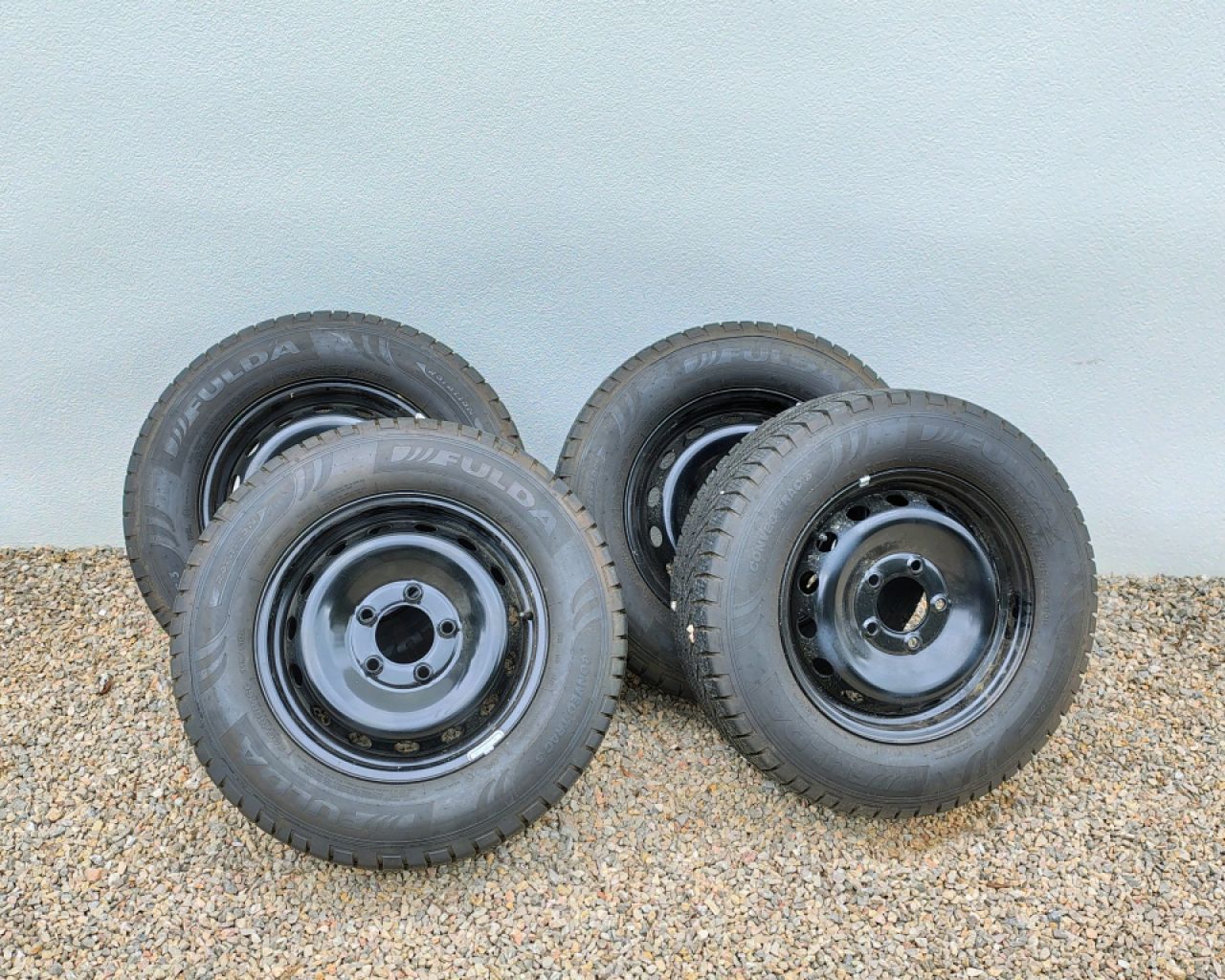 4 new tires with steel rims for van or motorhome professional top quality