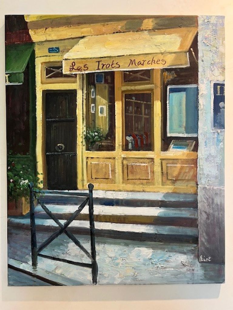 4 pinturas francesas originales de "Liot"